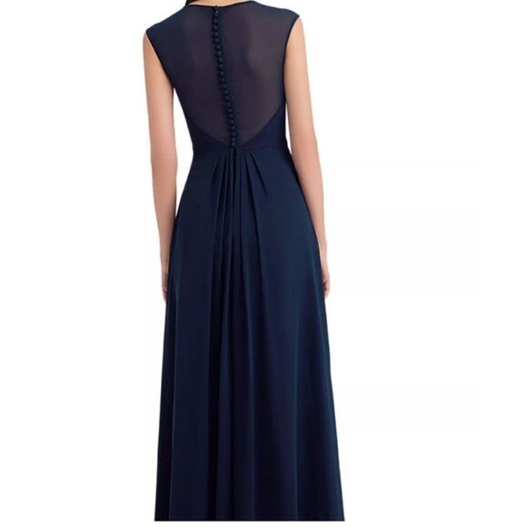 NWT BILL LEVKOFF Jessie Wine Chiffon Sweetheart Princess Bridesmaid Dress 2 - Picture 2 of 11